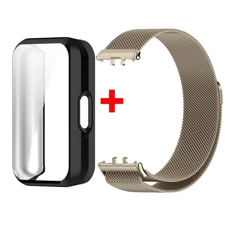 Case + Milanese Strap for Samsung Galaxy Fit 3 – Full Protector Cover & Magnetic Watchband - STRAPS