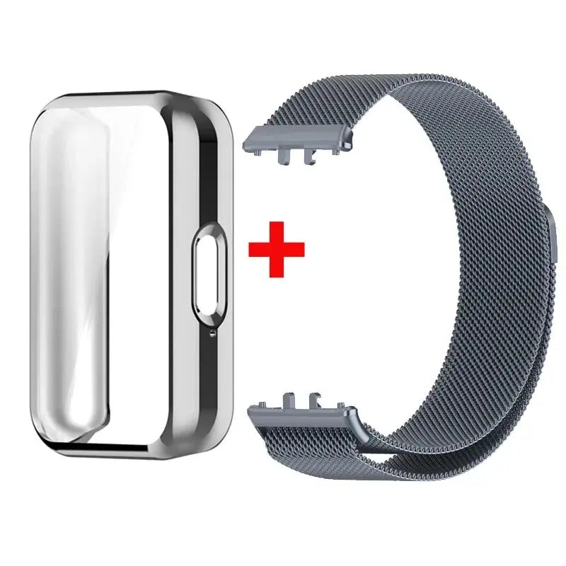 Case + Milanese Strap for Samsung Galaxy Fit 3 – Full Protector Cover & Magnetic Watchband - STRAPS