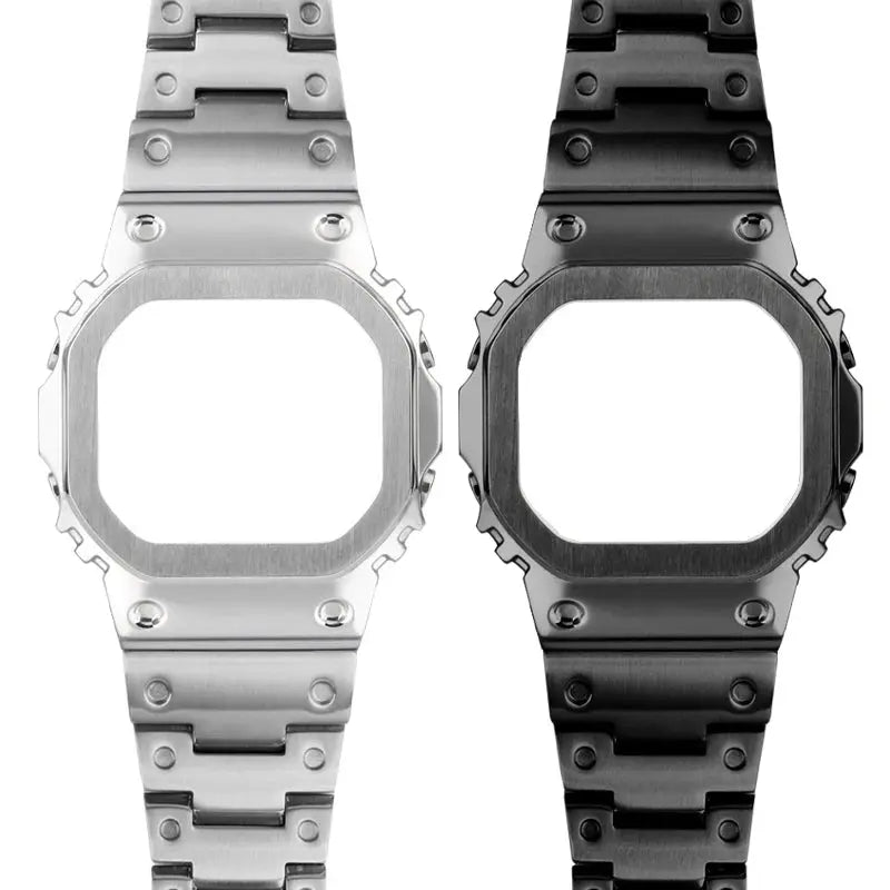 Casio G-Shock DW-H5600 Modified Smallblock Stainless Steel Strap & Bezel Case Bracelet - STRAPS