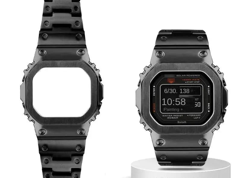 Casio G-Shock DW-H5600 Modified Smallblock Stainless Steel Strap & Bezel Case Bracelet - STRAPS