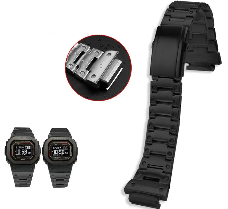 Casio G-Shock DW-H5600 Modified Smallblock Stainless Steel Strap & Bezel Case Bracelet - STRAPS