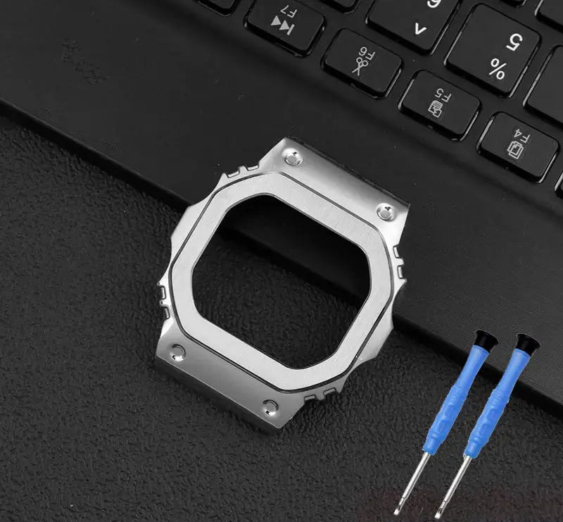 Casio G-Shock GM-5600 Mod Kit - Small Block 3229 - Stainless Steel Case & Strap for DW5600/GW-B5600 - STRAPS