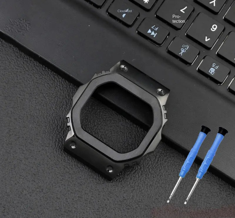 Casio G-Shock GM-5600 Mod Kit - Small Block 3229 - Stainless Steel Case & Strap for DW5600/GW-B5600 - STRAPS