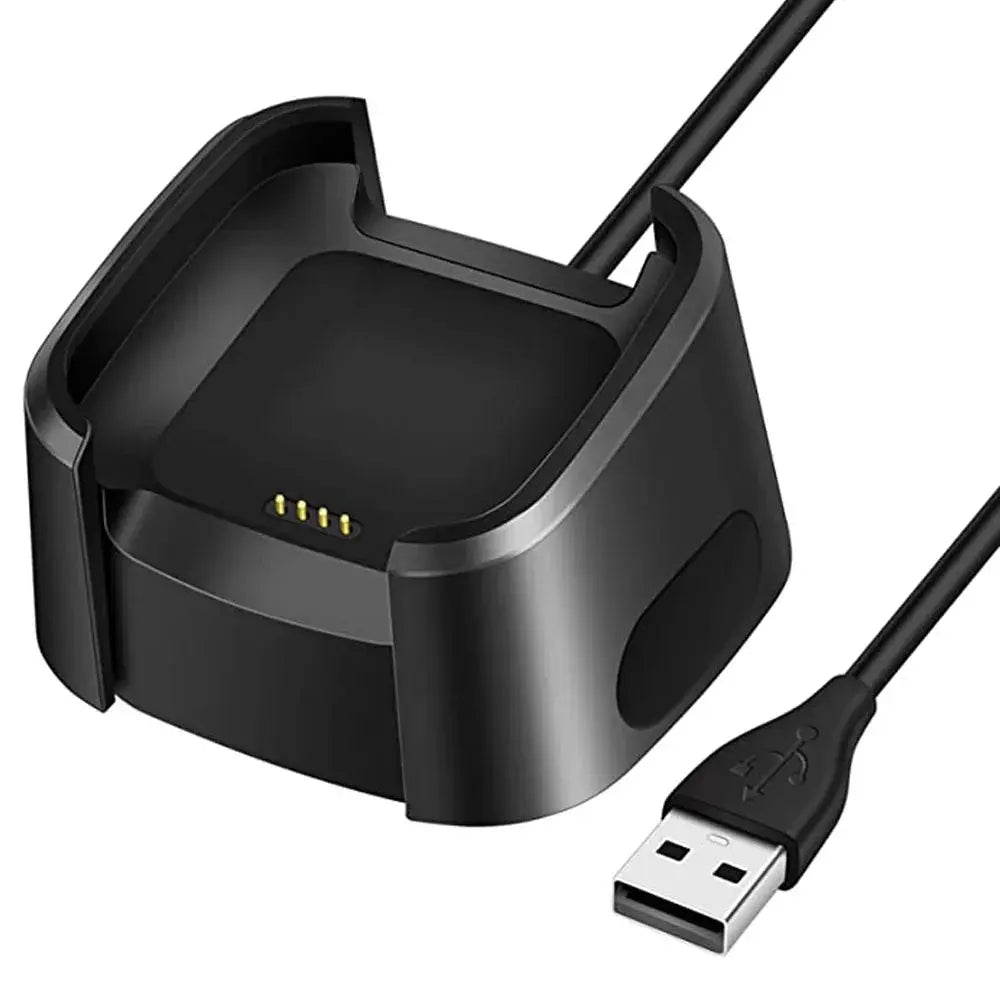 Charger Cable for Fitbit Versa 1/2/Lite, USB Adapter 1m, Black - STRAPS