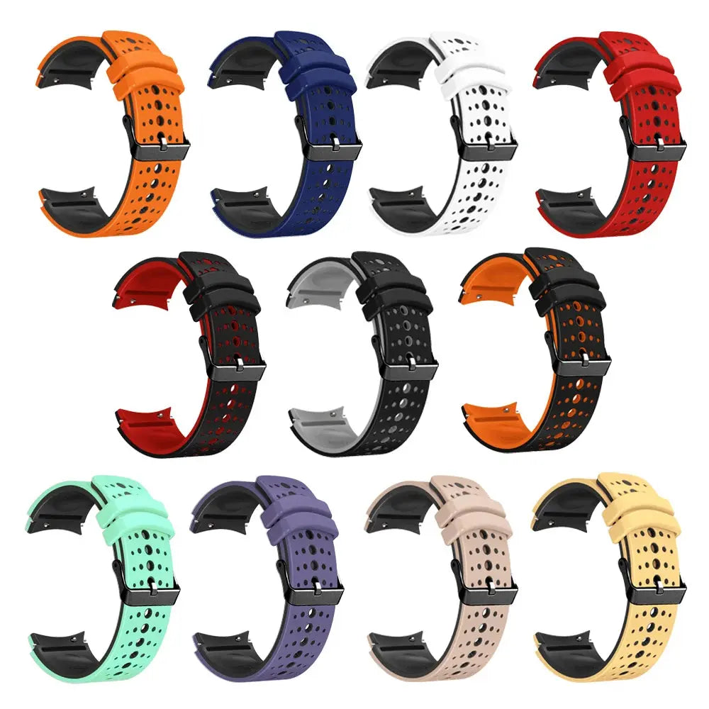 Curved Silicone Strap for Samsung Galaxy Watch 7 6 5 4 Pro Classic 40mm 44mm 43mm 47mm 20mm - STRAPS