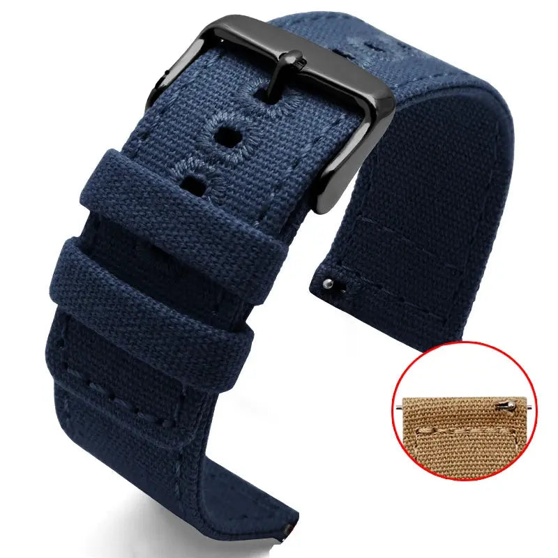 Durable Canvas Nylon Watch Strap for Seiko, CITIZEN BM8475, Breitling, TIMEX 18mm, 20mm, 22mm, 24mm - STRAPS