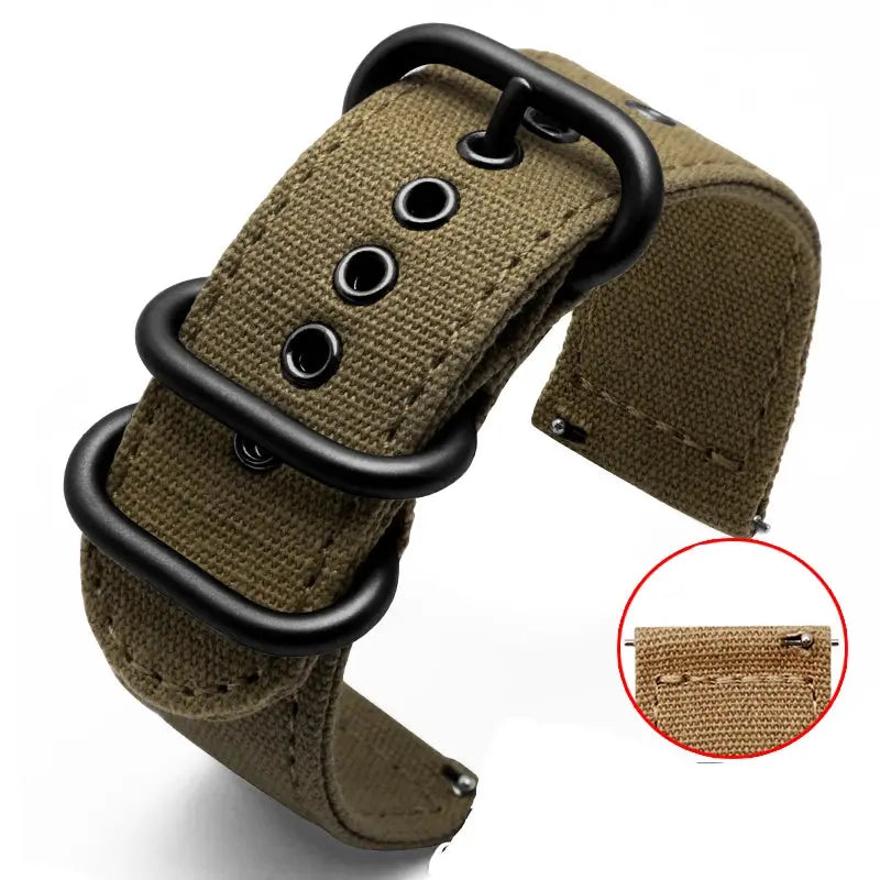 Durable Canvas Nylon Watch Strap for Seiko, CITIZEN BM8475, Breitling, TIMEX 18mm, 20mm, 22mm, 24mm - STRAPS