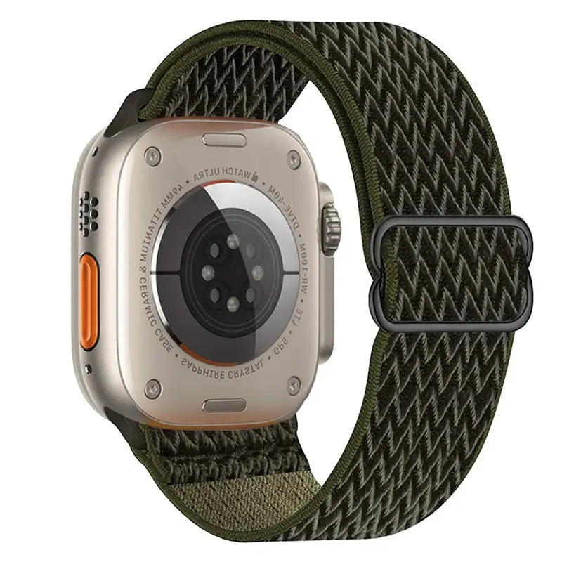 Elastic Nylon Band straps for Apple (38mm, 40mm to 45mm, 49mm)Series 3 to Series 10, Ultra 2, and SE STRAPS