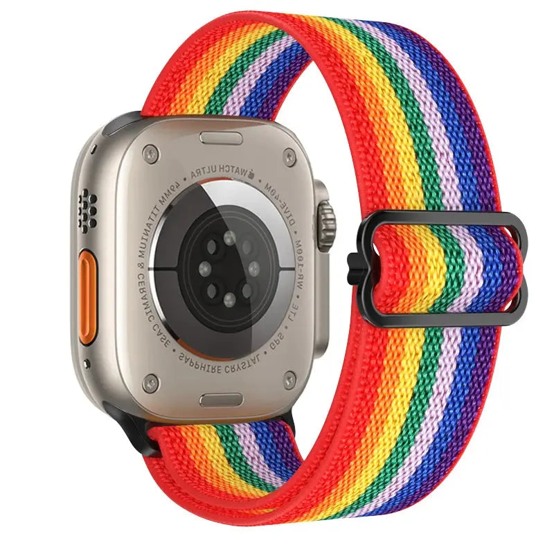 Elastic Nylon Band straps for Apple (38mm, 40mm to 45mm, 49mm)Series 3 to Series 10, Ultra 2, and SE STRAPS