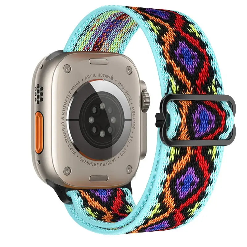 Elastic Nylon Band straps for Apple (38mm, 40mm to 45mm, 49mm)Series 3 to Series 10, Ultra 2, and SE STRAPS