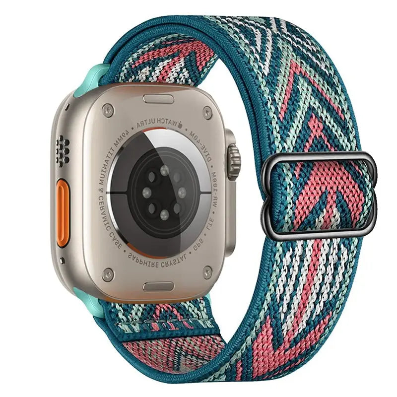 Elastic Nylon Band straps for Apple (38mm, 40mm to 45mm, 49mm)Series 3 to Series 10, Ultra 2, and SE STRAPS