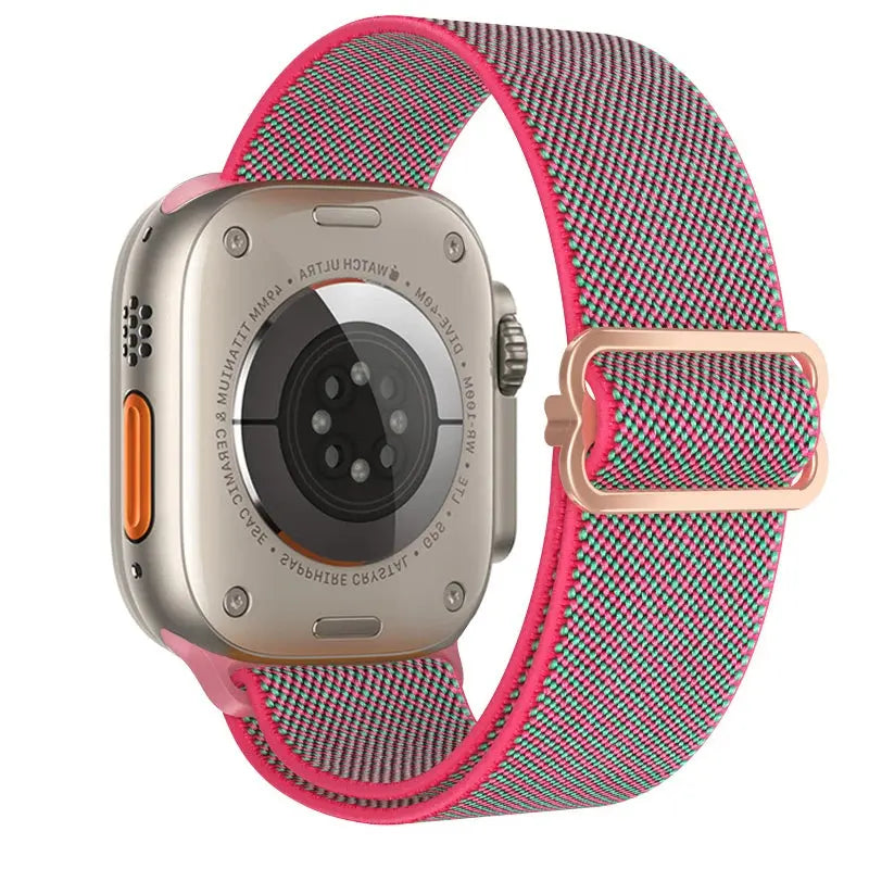 Elastic Nylon Band straps for Apple (38mm, 40mm to 45mm, 49mm)Series 3 to Series 10, Ultra 2, and SE STRAPS