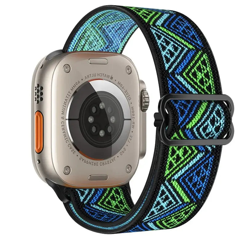 Elastic Nylon Band straps for Apple (38mm, 40mm to 45mm, 49mm)Series 3 to Series 10, Ultra 2, and SE STRAPS