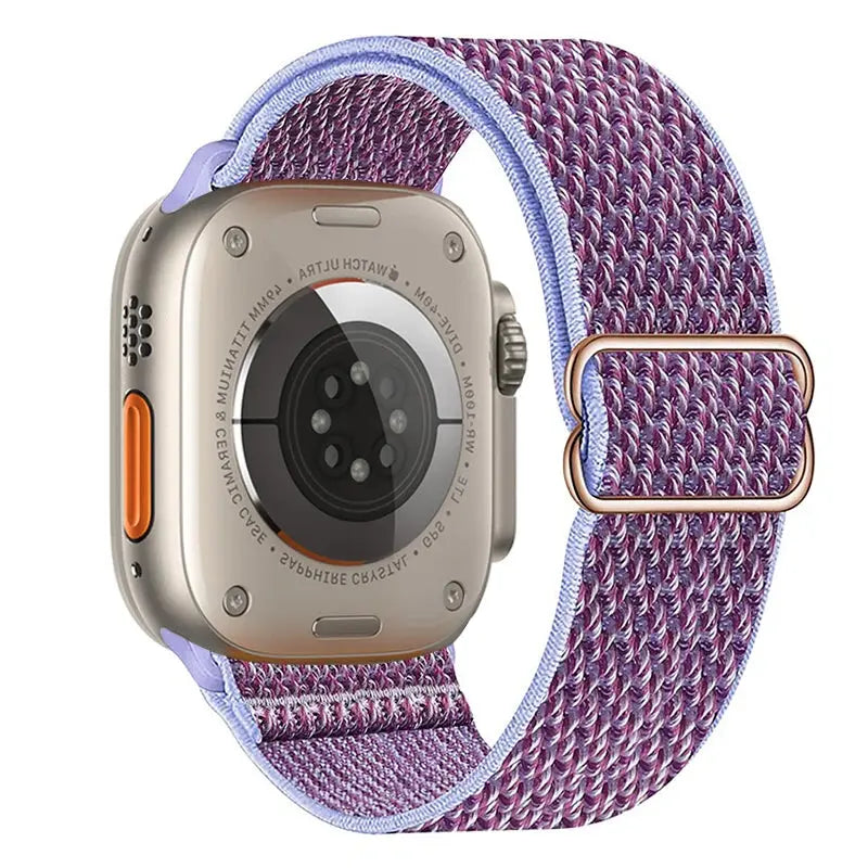 Elastic Nylon Band straps for Apple (38mm, 40mm to 45mm, 49mm)Series 3 to Series 10, Ultra 2, and SE STRAPS