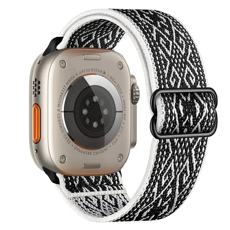 Elastic Nylon Band straps for Apple (38mm, 40mm to 45mm, 49mm)Series 3 to Series 10, Ultra 2, and SE STRAPS