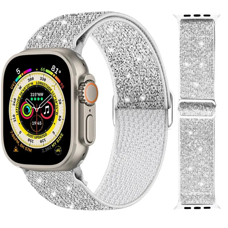 Elastic Nylon Band straps for Apple (38mm, 40mm to 45mm, 49mm)Series 3 to Series 10, Ultra 2, and SE STRAPS