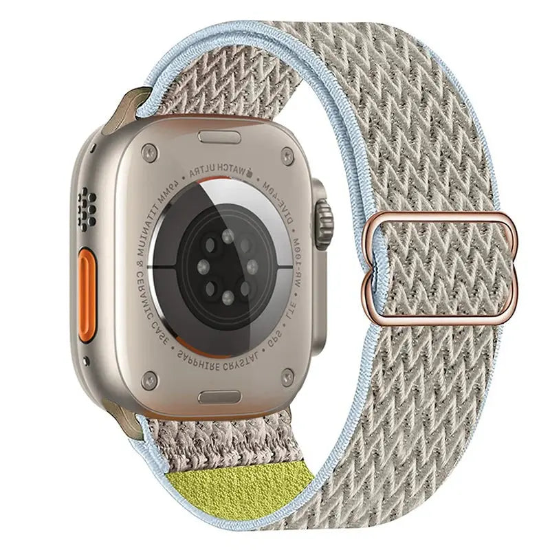 Elastic Nylon Band straps for Apple (38mm, 40mm to 45mm, 49mm)Series 3 to Series 10, Ultra 2, and SE STRAPS