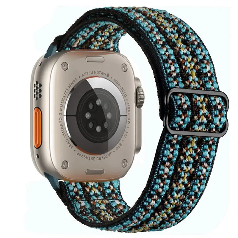 Elastic Nylon Band straps for Apple (38mm, 40mm to 45mm, 49mm)Series 3 to Series 10, Ultra 2, and SE STRAPS