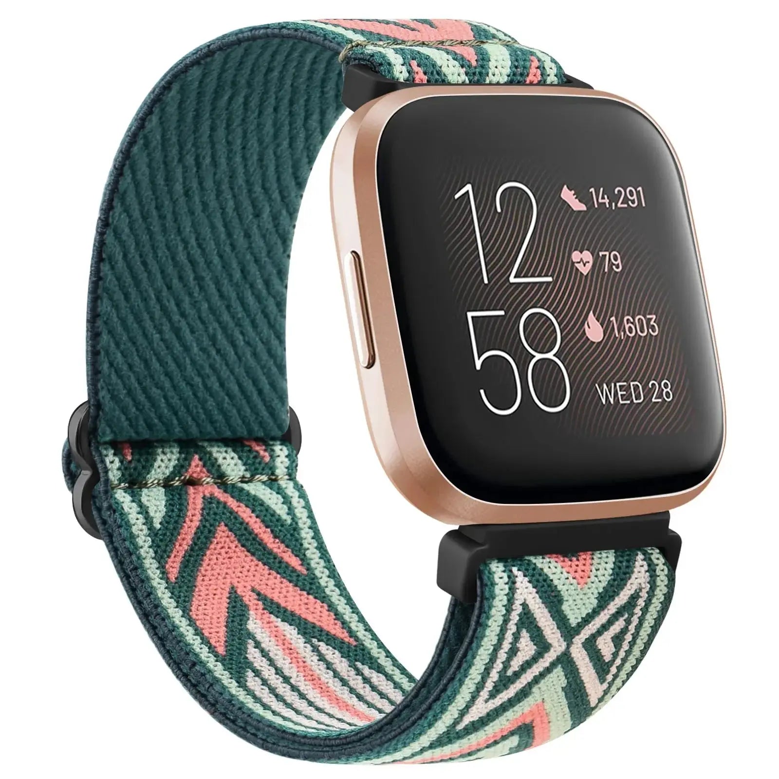 Elastic Nylon Watch Strap for Fitbit Versa/Sense Series - Adjustable Wristband - STRAPS