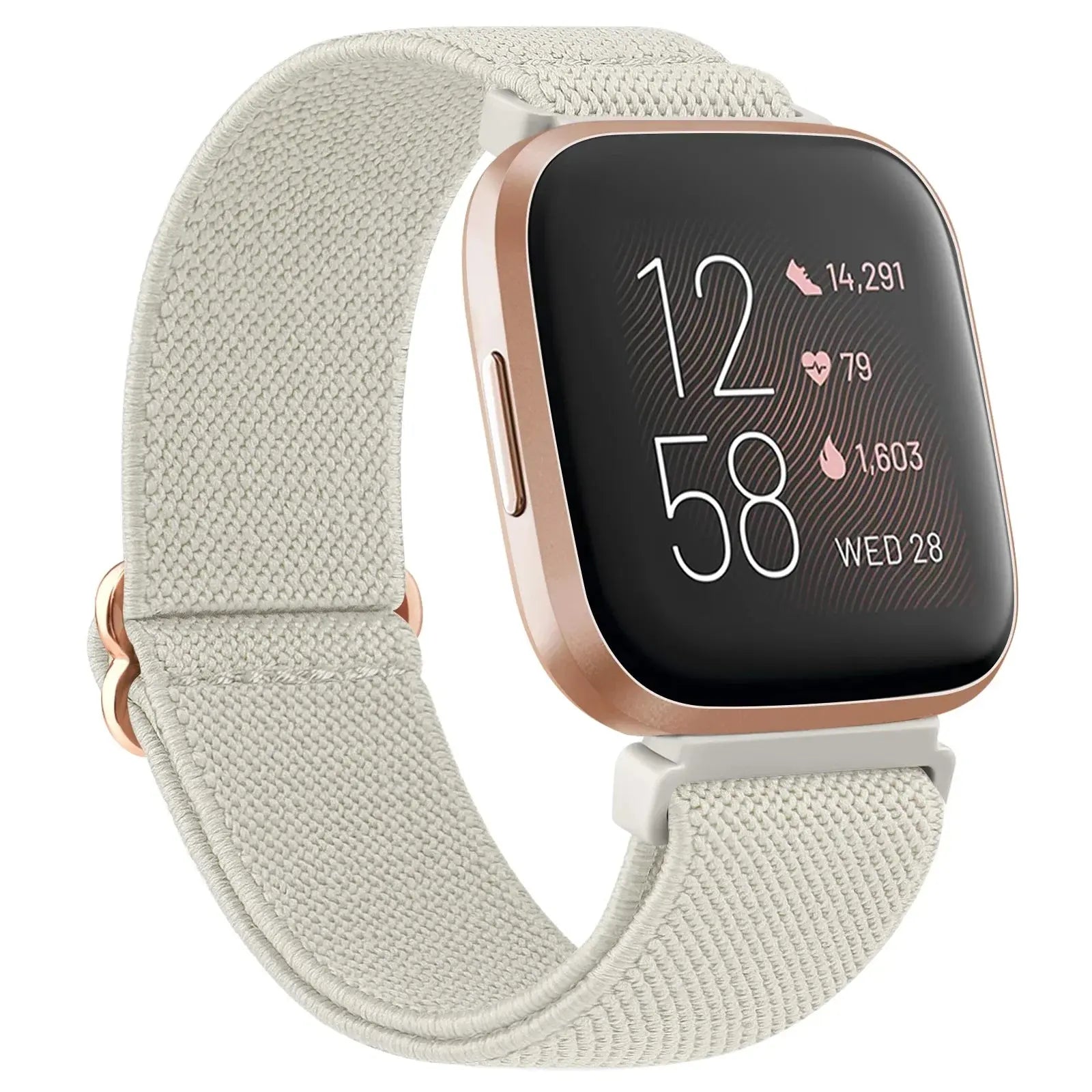 Elastic Nylon Watch Strap for Fitbit Versa/Sense Series - Adjustable Wristband - STRAPS