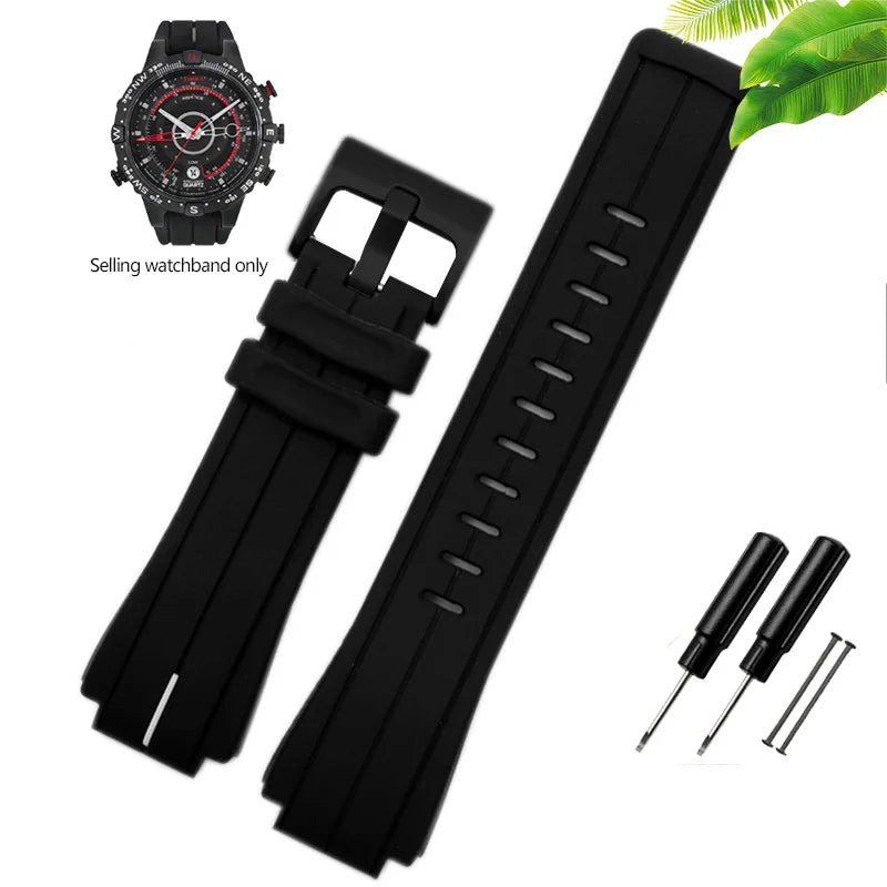 24mm Silicone Watch Band for Timex Tide T2N720 T2N721 - Waterproof Strap STRAPS