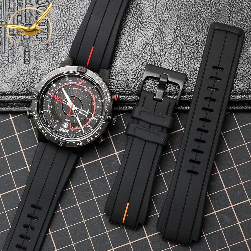 24mm Silicone Watch Band for Timex Tide T2N720 T2N721 - Waterproof Strap STRAPS