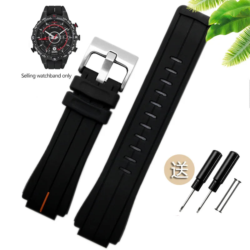 24mm Silicone Watch Band for Timex Tide T2N720 T2N721 - Waterproof Strap STRAPS