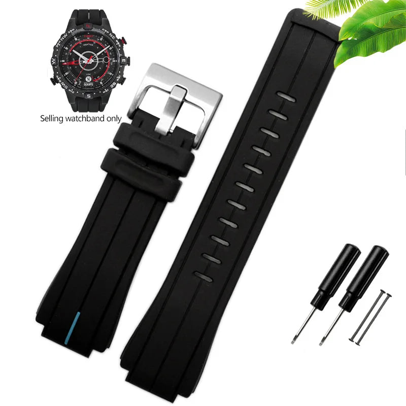 24mm Silicone Watch Band for Timex Tide T2N720 T2N721 - Waterproof Strap STRAPS
