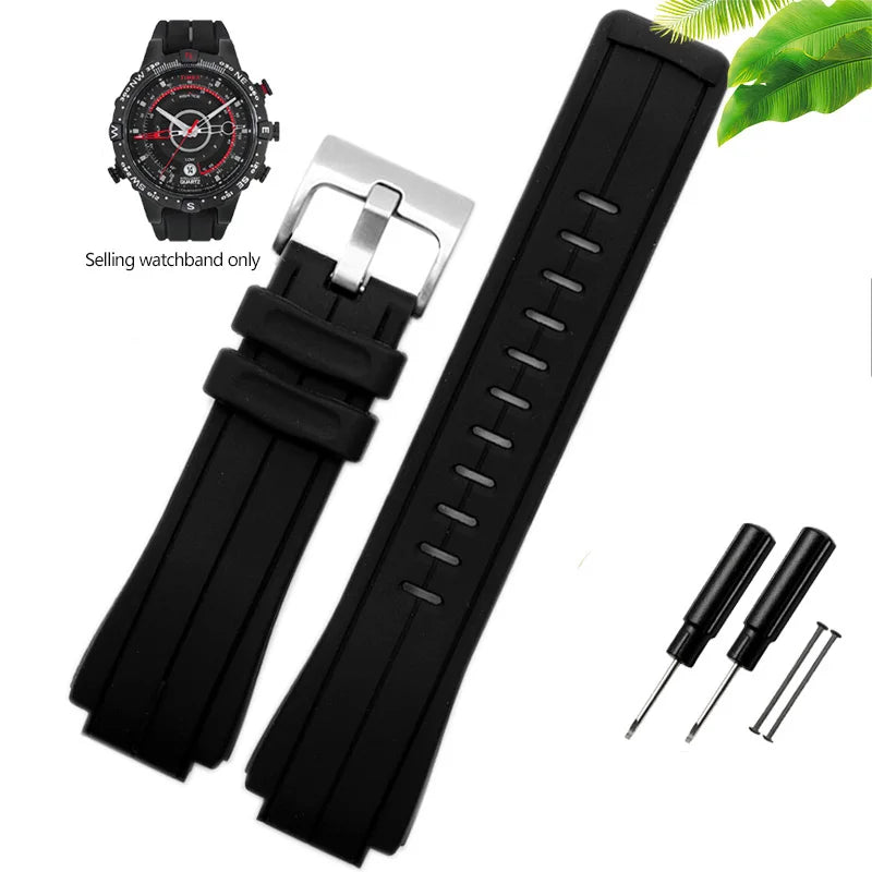 24mm Silicone Watch Band for Timex Tide T2N720 T2N721 - Waterproof Strap STRAPS