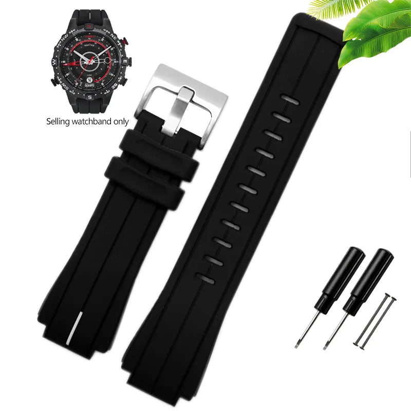 24mm Silicone Watch Band for Timex Tide T2N720 T2N721 - Waterproof Strap STRAPS
