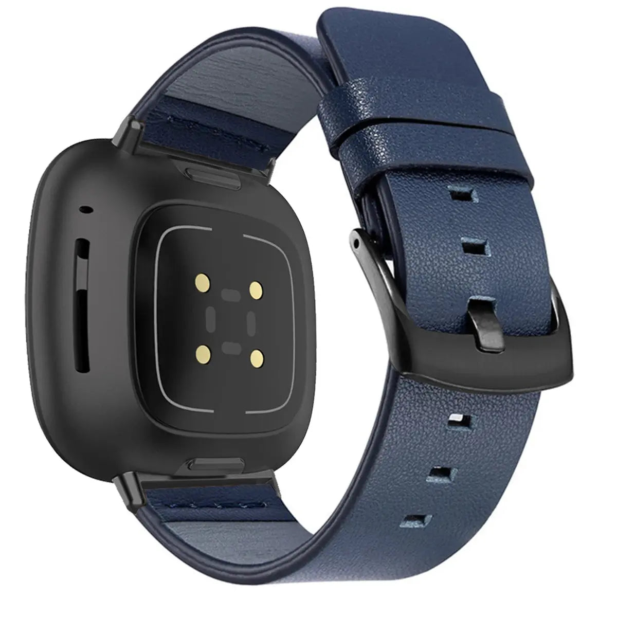 Leather Strap for Fitbit Versa 2/Lite/3/4/Sense, Pin Buckle Smartwatch Band - STRAPS