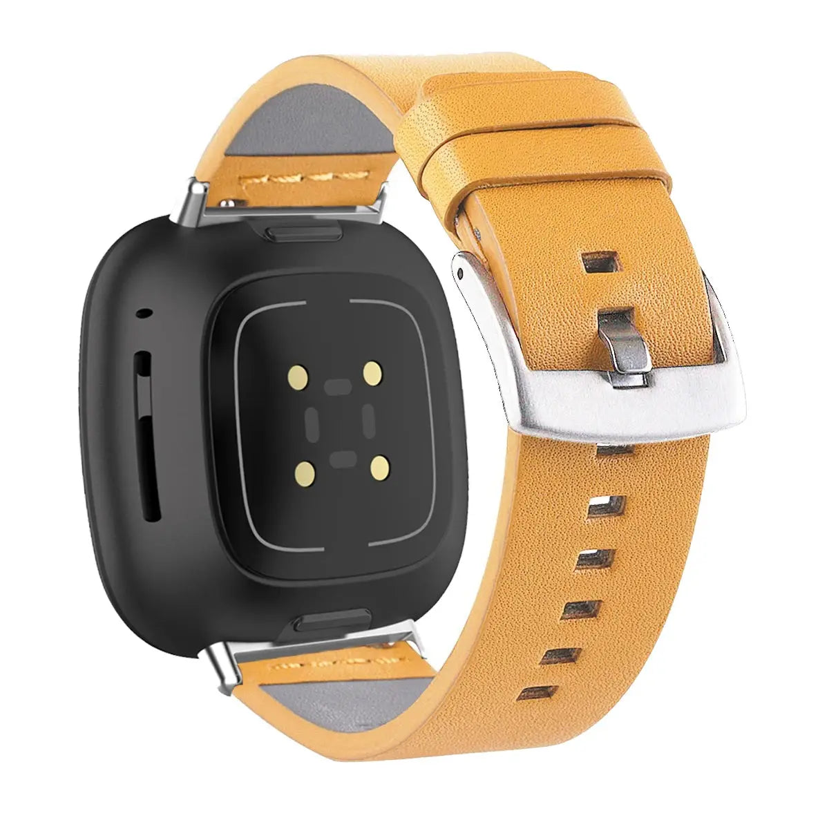 Leather Strap for Fitbit Versa 2/Lite/3/4/Sense, Pin Buckle Smartwatch Band - STRAPS