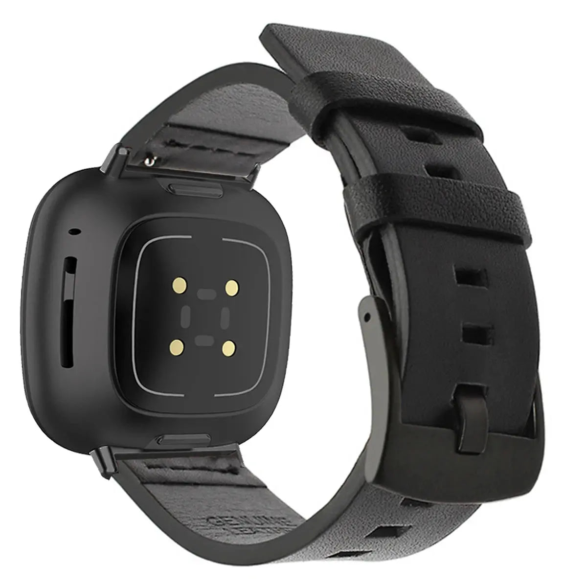 Leather Strap for Fitbit Versa 2/Lite/3/4/Sense, Pin Buckle Smartwatch Band - STRAPS