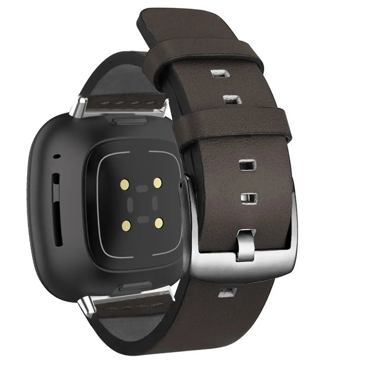 Leather Strap for Fitbit Versa 2/Lite/3/4/Sense, Pin Buckle Smartwatch Band - STRAPS