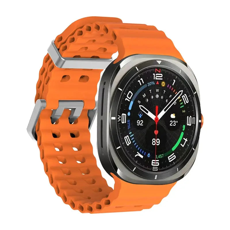 Marine Sports Silicone Band for Samsung Galaxy Watch Ultra 47mm – Breathable Strap Bracelet JANSIN