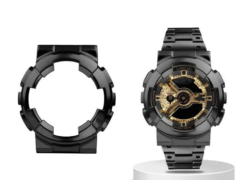 Metal Case & Band for G-SHOCK GA100/110/120/GD100/120 - Stainless Steel Bezel - STRAPS