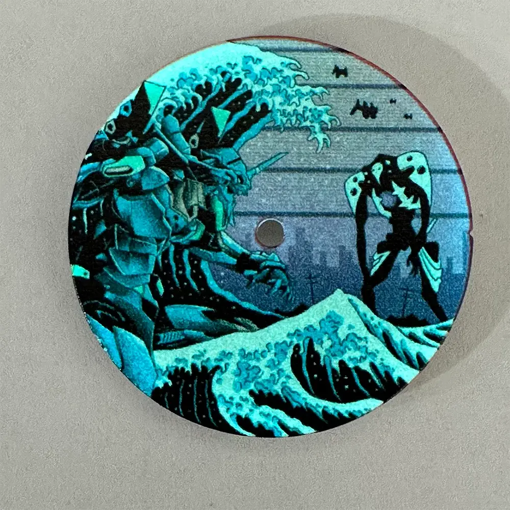 NH35 Modified Dial - 28.5mm Kanagawa Oil Painting - Full Luminous - STRAPS