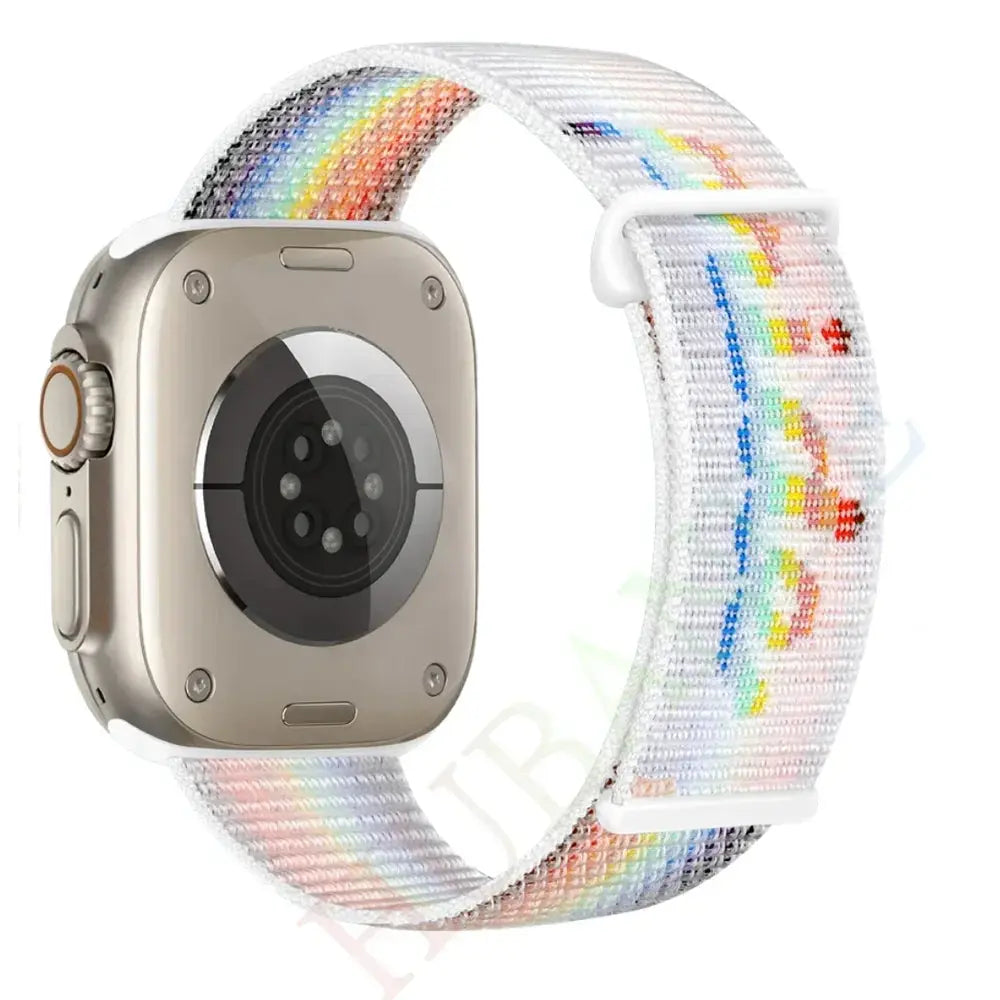 Nylon Loop Strap for Apple, Watch Sport Band Bracelet for Series Ultra 8/7/6, SE, 5, 4, 38mm to 49mm STRAPS