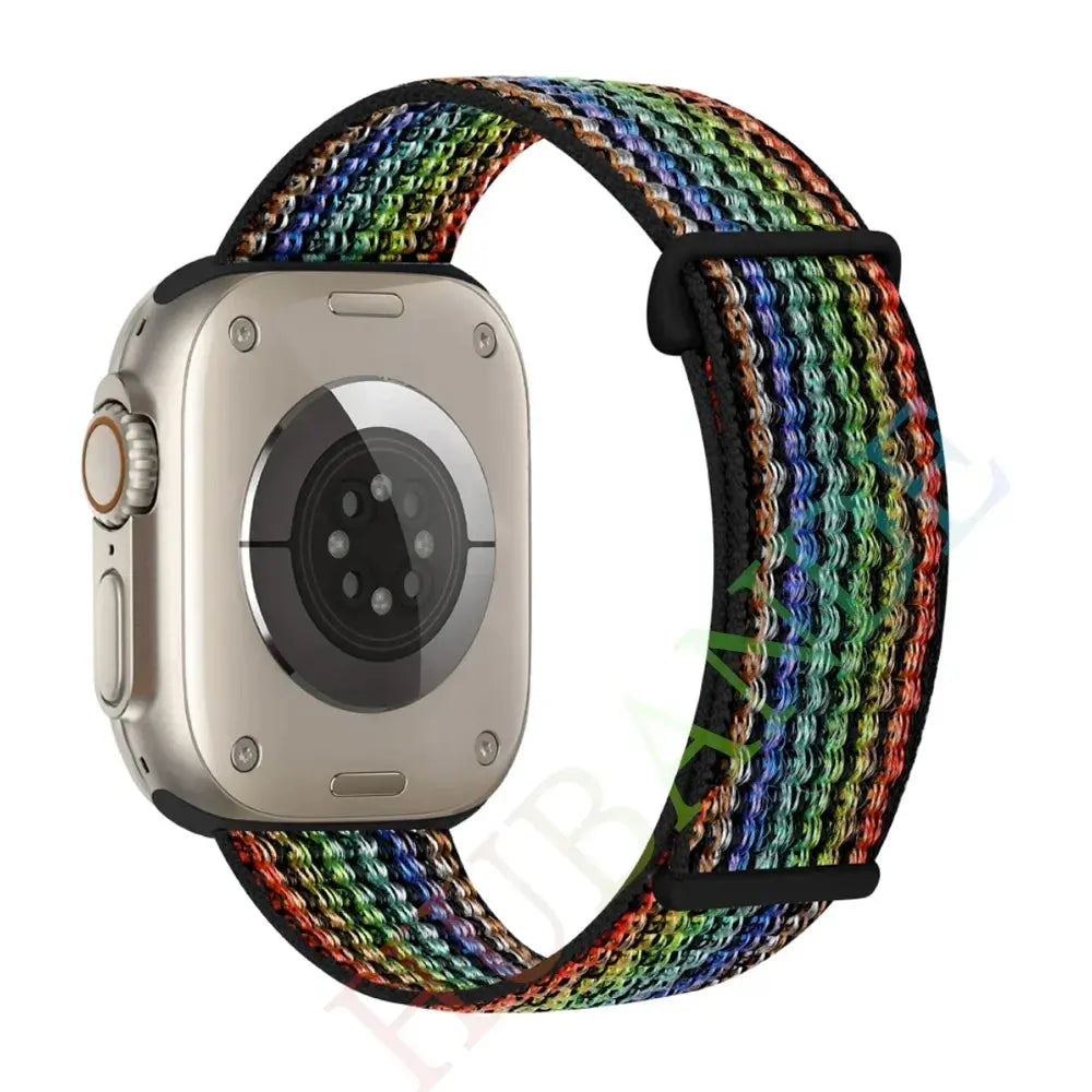 Nylon Loop Strap for Apple, Watch Sport Band Bracelet for Series Ultra 8/7/6, SE, 5, 4, 38mm to 49mm STRAPS