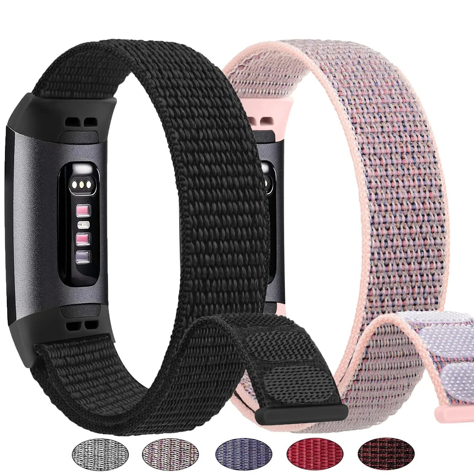 Nylon Sport Loop Band for Fitbit Charge 6/5/4/3/SE – Adjustable Replacement Strap STRAPS