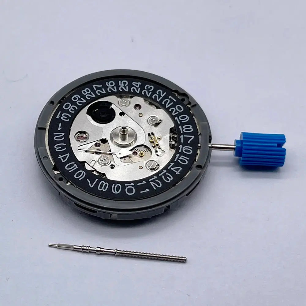 Original Japan NH35A Automatic Mechanical Movement - Black Datewheel, 24 Jewels - STRAPS