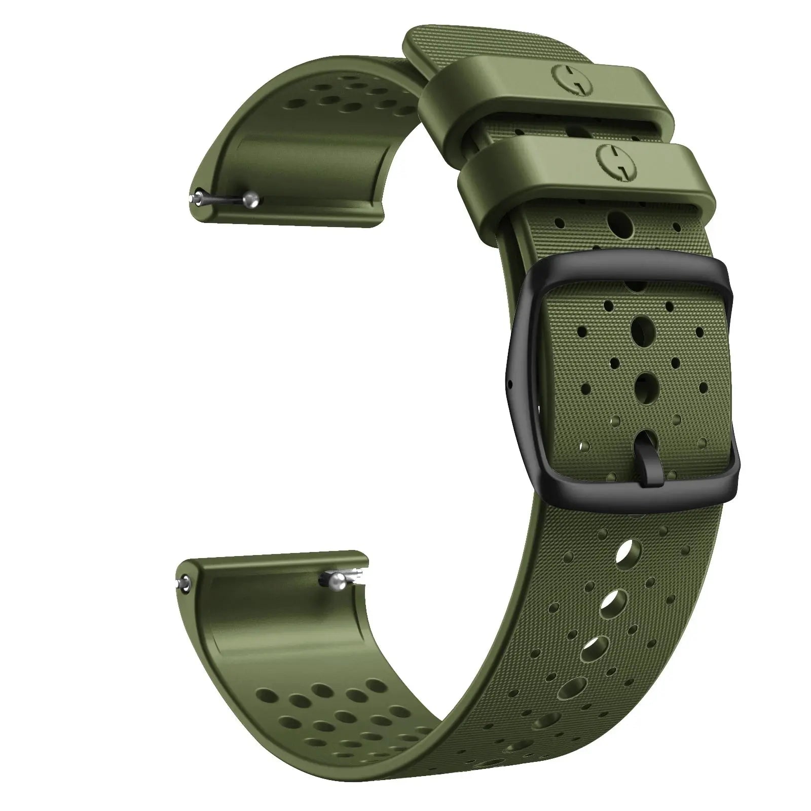 Polar Vantage M Silicone Strap Wristband Replacement - Silver Buckle Bracelet - STRAPS