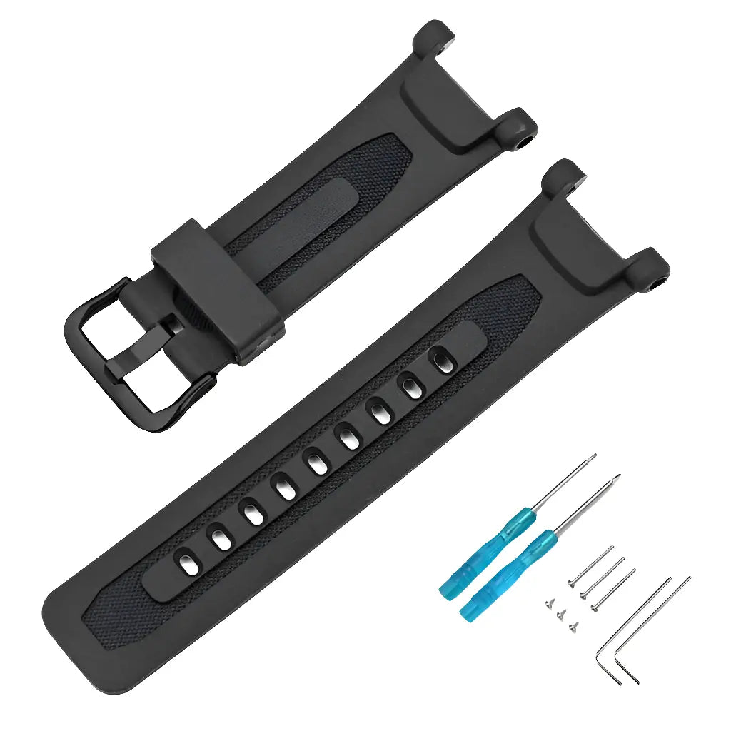 Resin Strap for Casio PROTREK PRG-240/PRG-40/PAG-40 – 21cm Band with Tool – Black Replacement STRAPS