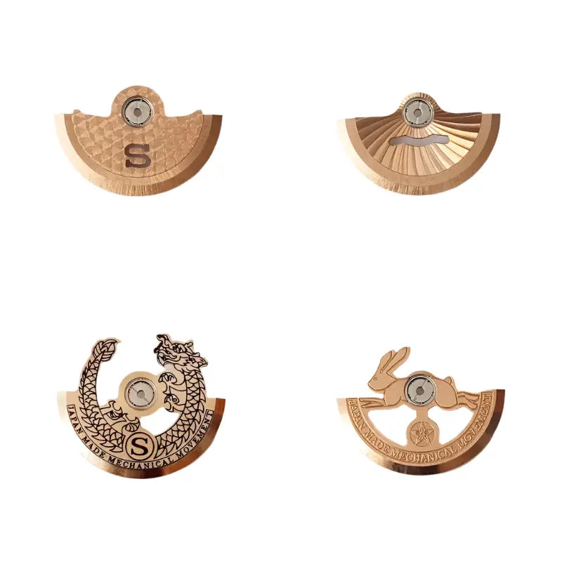 Rose Gold NH35/NH36 Rotor - Automatic Watch Movement Replacement - STRAPS