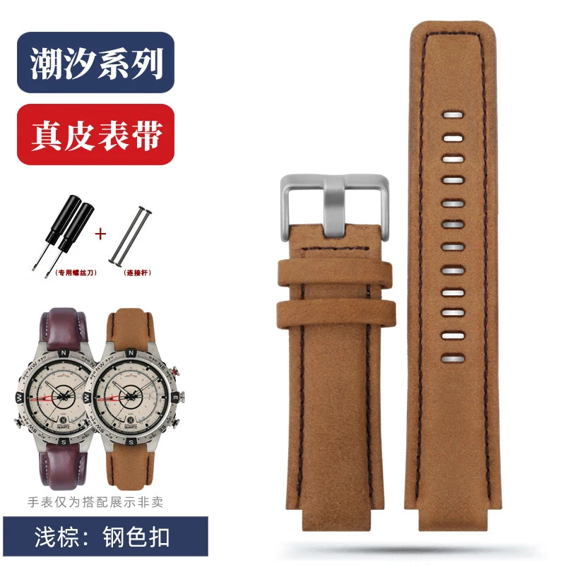 24mm Leather Watch Band for Timex Tide T2N720, T2N721 - Men's Strap STRAPS