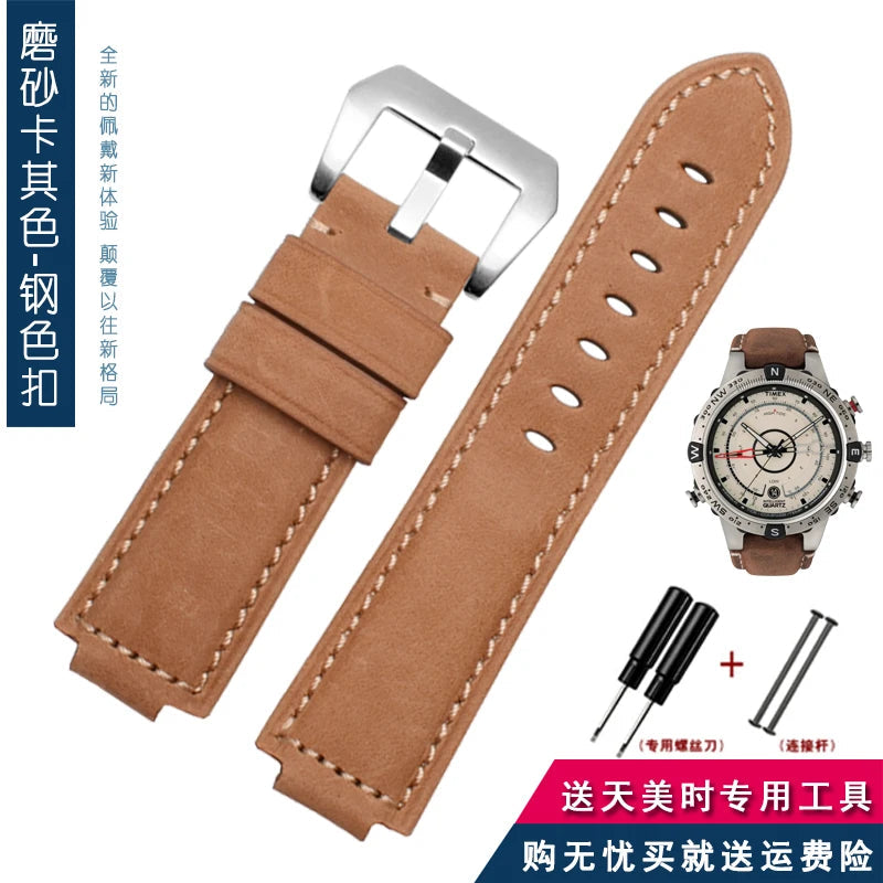 24mm Leather Watch Band for Timex Tide T2N720, T2N721 - Men's Strap STRAPS