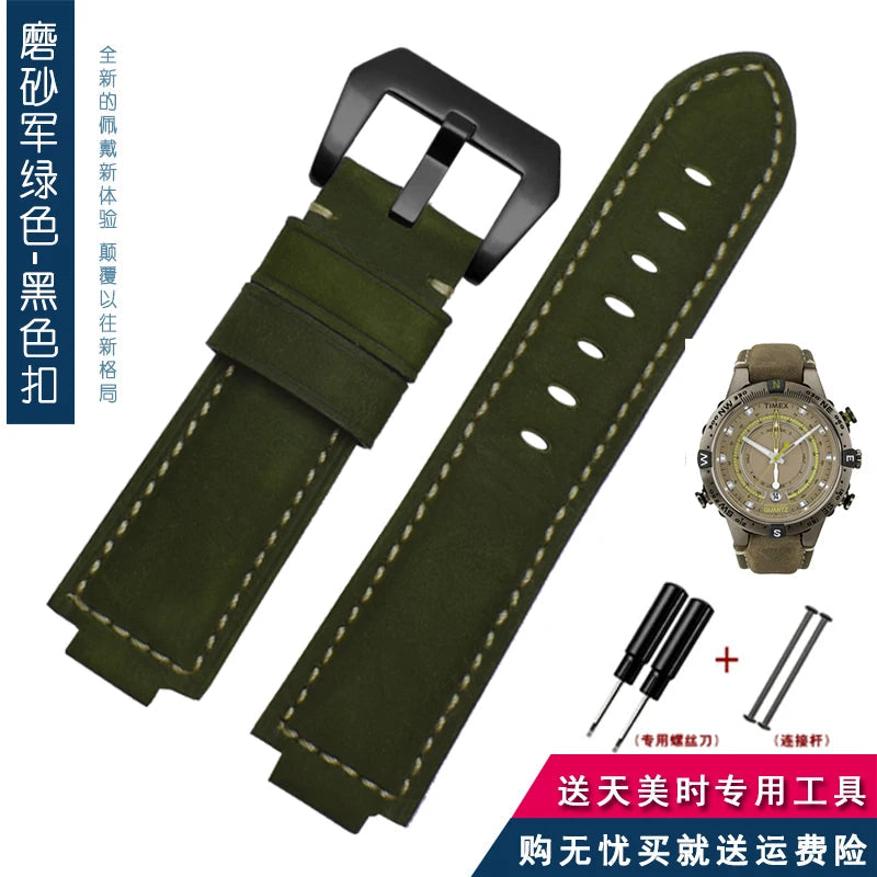24mm Leather Watch Band for Timex Tide T2N720, T2N721 - Men's Strap STRAPS