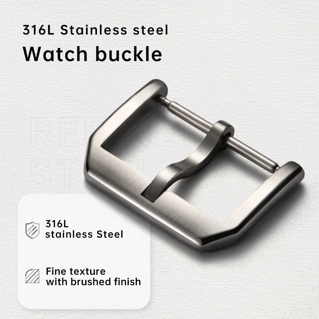 316L Stainless Steel Watch Buckle - 16mm-22mm Pin Claspbu STRAPS