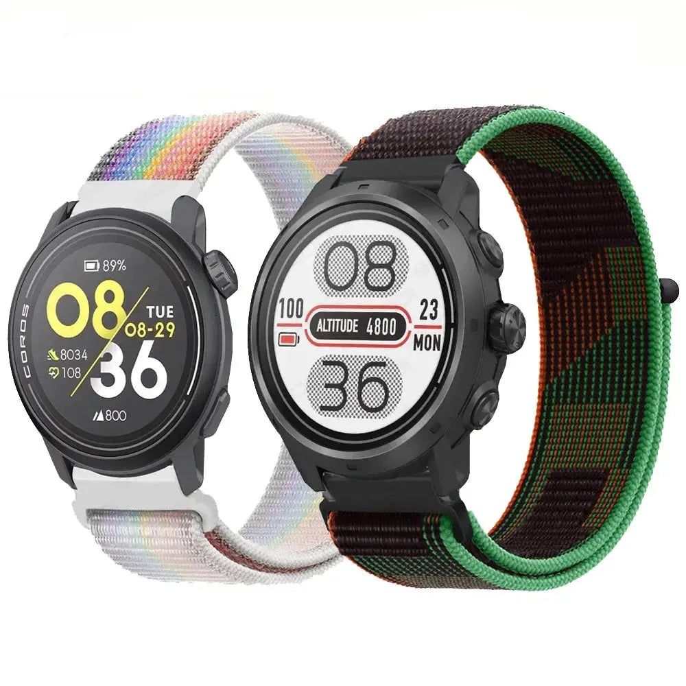 Sport Nylon Loop for COROS PACE 3, PACE 2, APEX 2 Pro, APEX Pro, 46mm & 42mm – 20mm & 22mm Strap - STRAPS