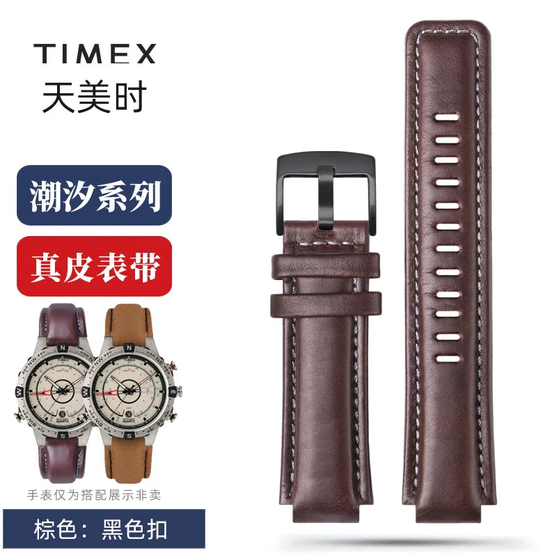 24mm Leather Watch Band for Timex Tide T2N720, T2N721 - Men's Strap STRAPS